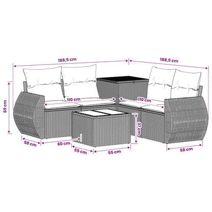 Set Pohovek 6 Ks Poly Ratan A Ocel