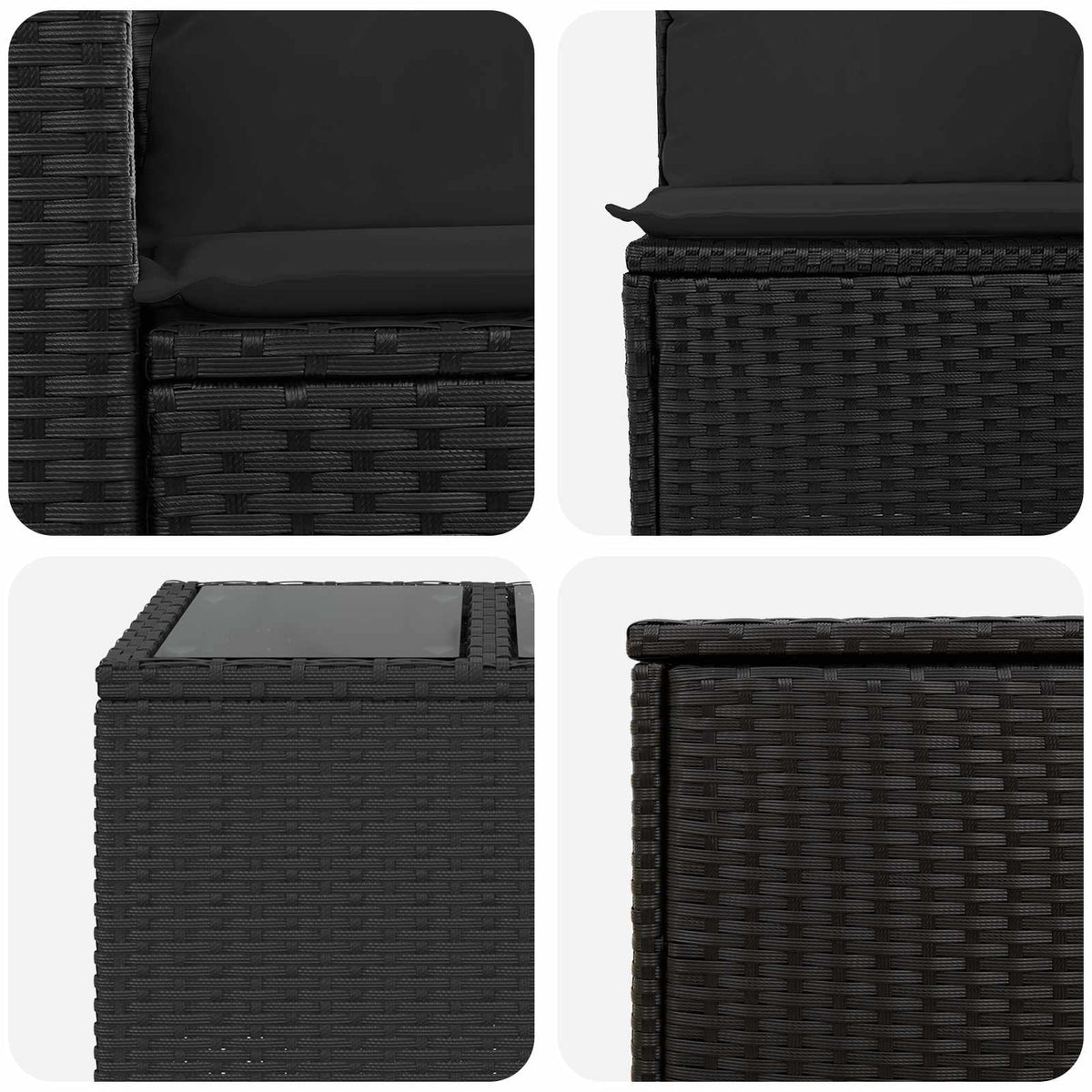 Set Pohovek 6 Ks Poly Ratan A Ocel