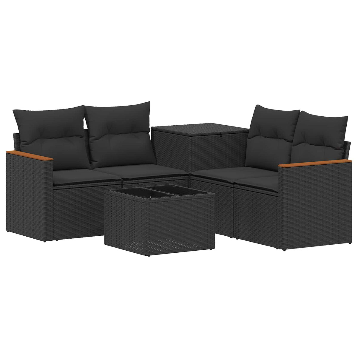 Set Pohovek 6 Ks Poly Ratan A Ocel