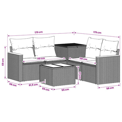 Set Pohovek 6 Ks Poly Ratan A Ocel