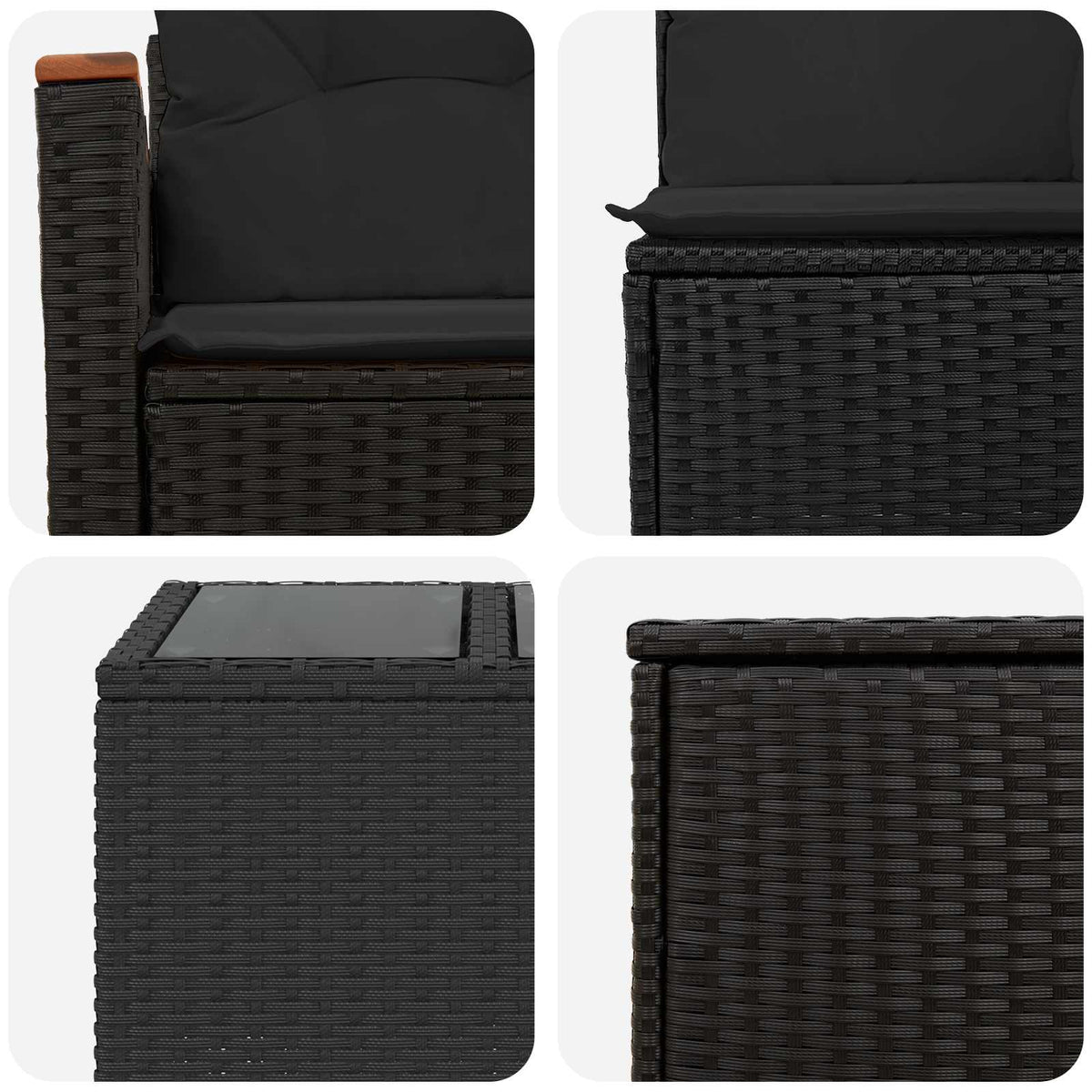 Set Pohovek 6 Ks Poly Ratan A Ocel