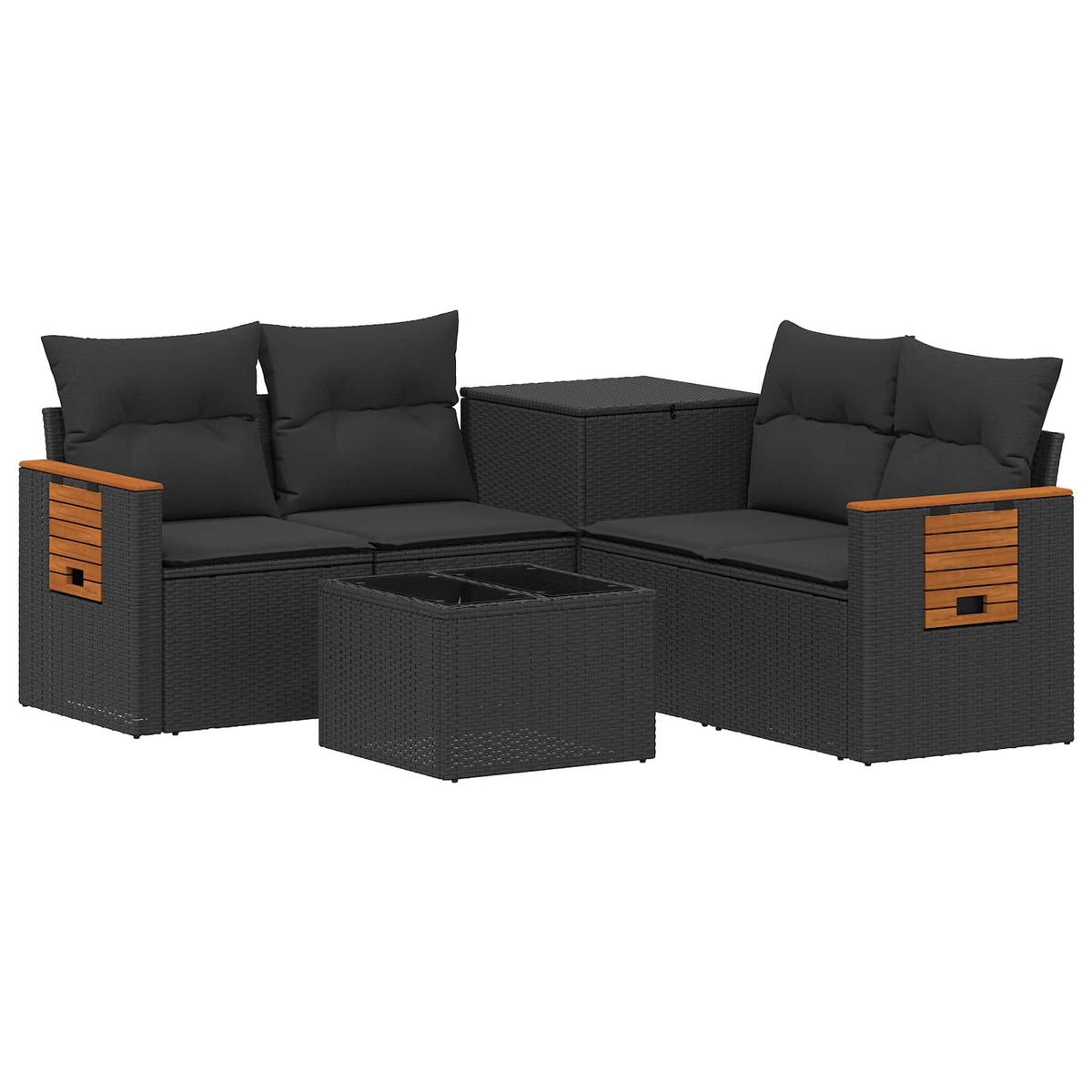 Set Pohovek 6 Ks Poly Ratan A Ocel