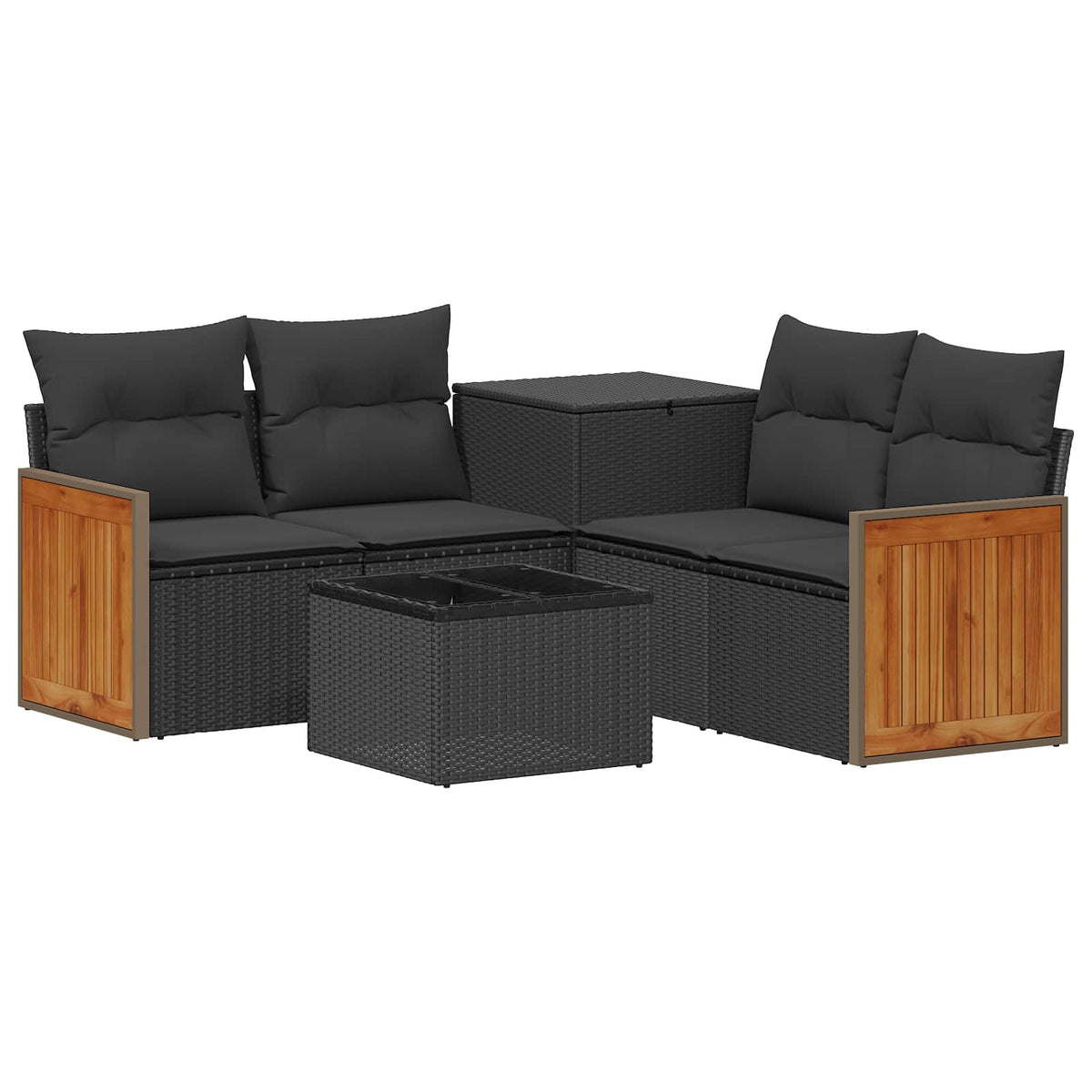 Set Pohovek 6 Ks Poly Ratan A Ocel