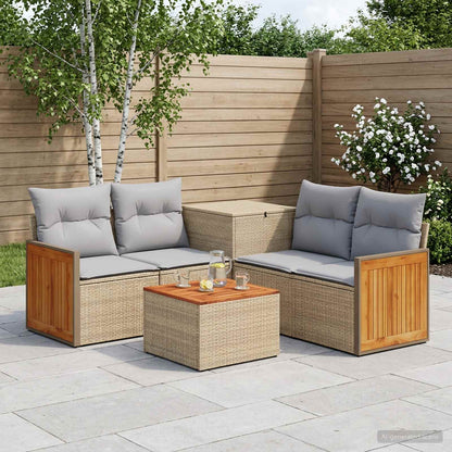 Set Pohovek 6 Ks Poly Ratan A Ocel