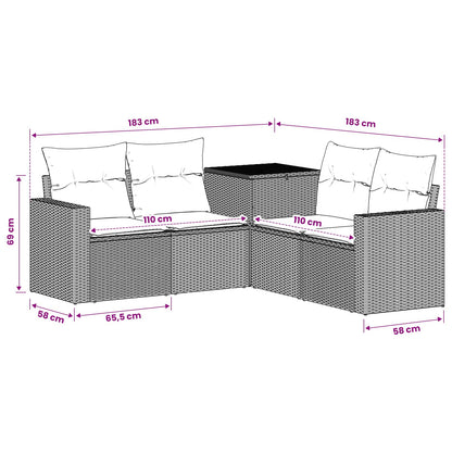 Set Pohovek 5 Ks Poly Ratan A Ocel