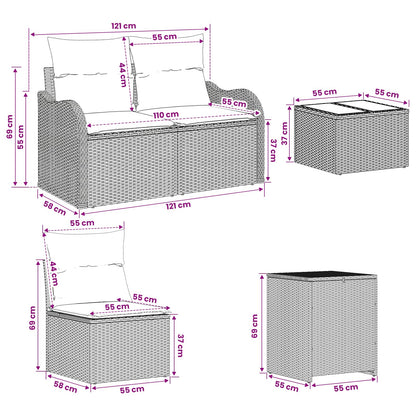 Set Pohovek 8 Ks Poly Ratan A Ocel