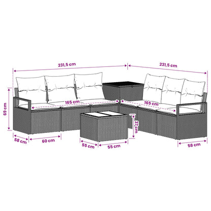 Set Pohovek 8 Ks Poly Ratan A Ocel