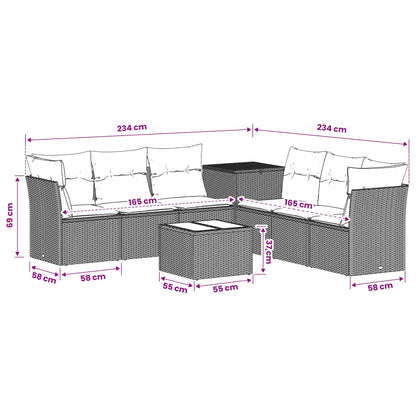 Set Pohovek 8 Ks Poly Ratan A Ocel