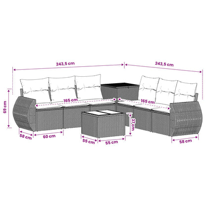 Set Pohovek 8 Ks Poly Ratan A Ocel