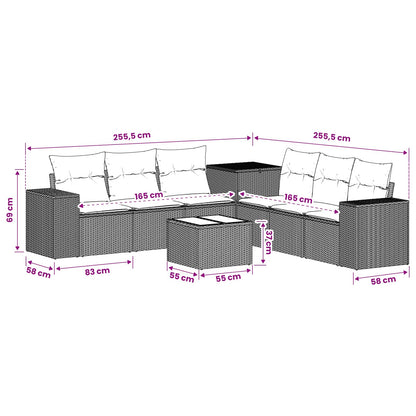 Set Pohovek 8 Ks Poly Ratan A Ocel