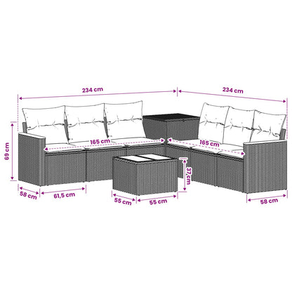 Set Pohovek 8 Ks Poly Ratan A Ocel