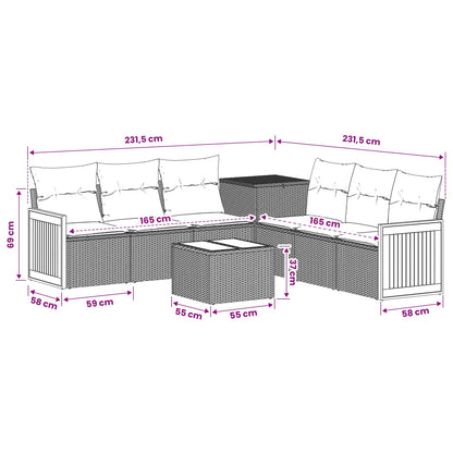 Set Pohovek 8 Ks Poly Ratan A Ocel