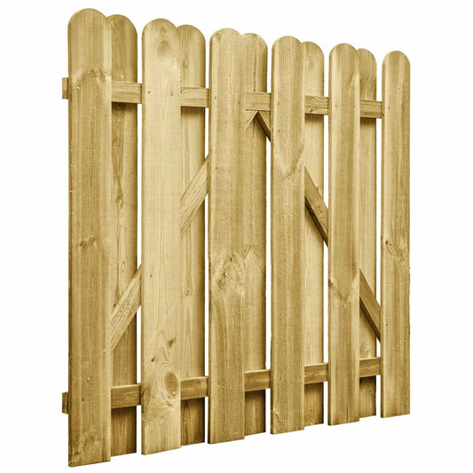 Zahradní Brána 100 X 100 Cm Masivní Borovicové Dřevo Zelená