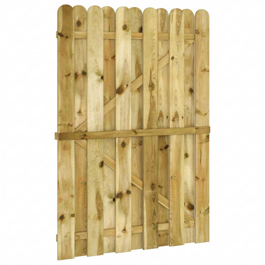 Zahradní Brána 100 X 150 Cm Masivní Borovicové Dřevo Zelená