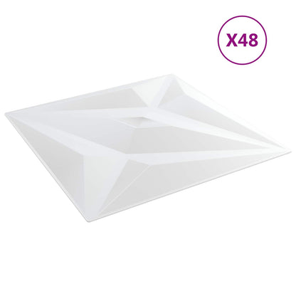 Nástěnné Panely Hvězda 12 Pcs Bílá Hvězda 50 X 50 Cm Xps Pěna
