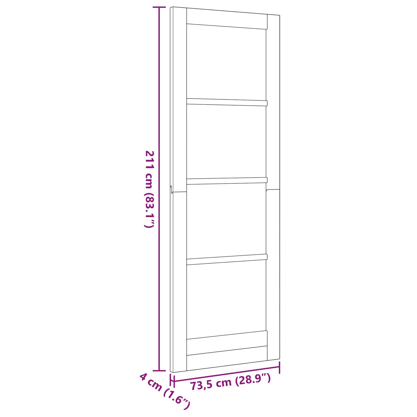 Vnitřní Dveře Bílá 73,5 X 211 Cm Překližka