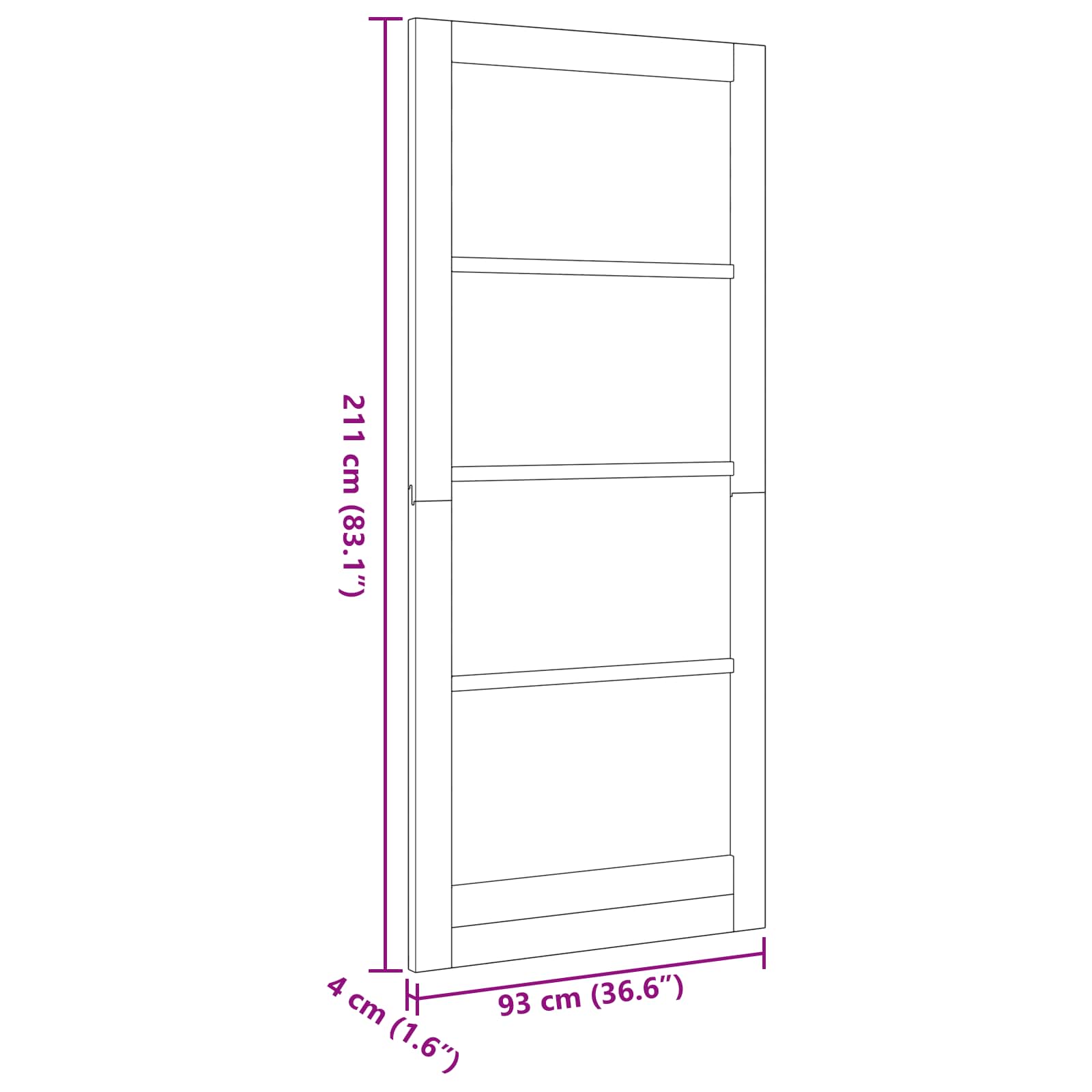 Vnitřní Dveře Přírodní 93 X 211 Cm Překližka