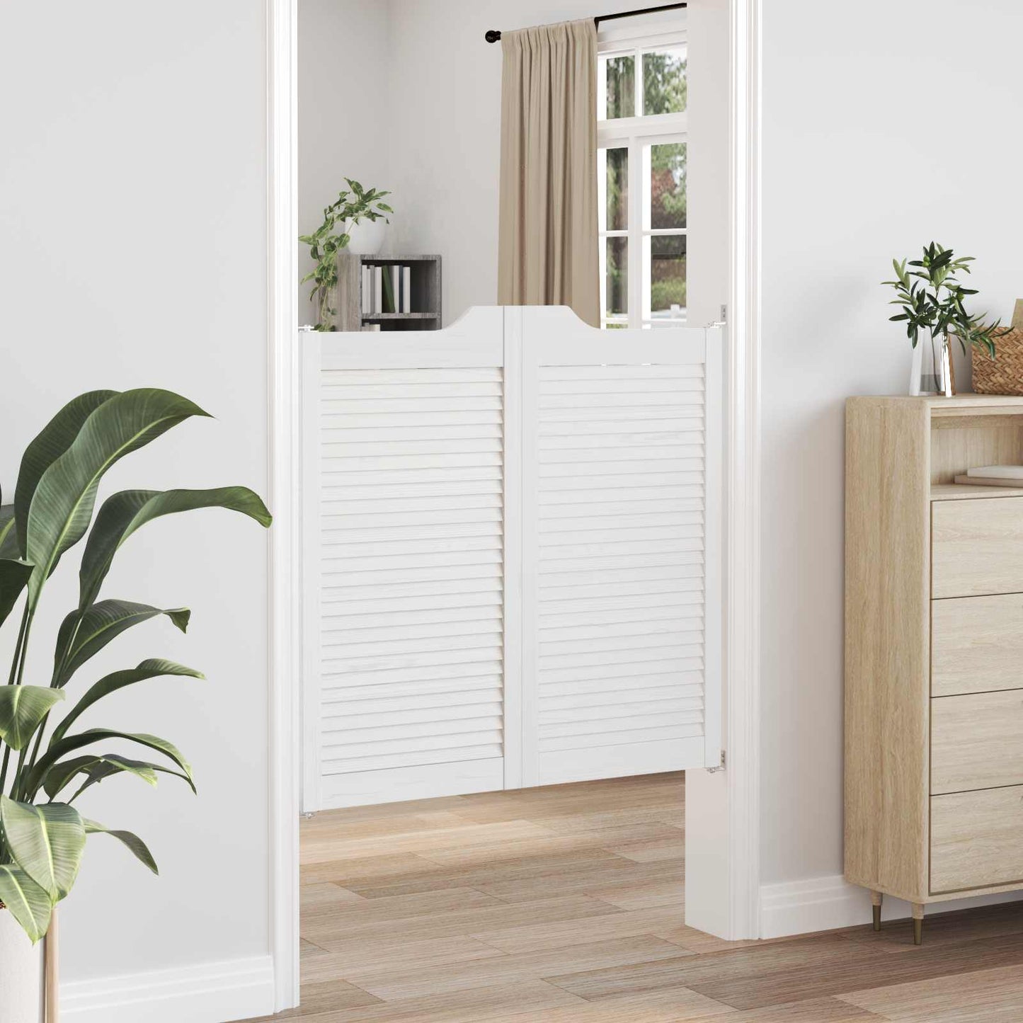 Kyvné Dveře 2 Pcs Bílá Masivní Borovicové Dřevo