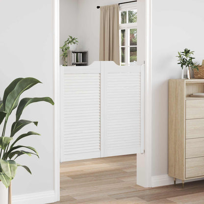 Kyvné Dveře 2 Pcs Bílá Masivní Borovicové Dřevo