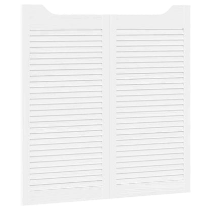 Kyvné Dveře 2 Pcs Bílá Masivní Borovicové Dřevo