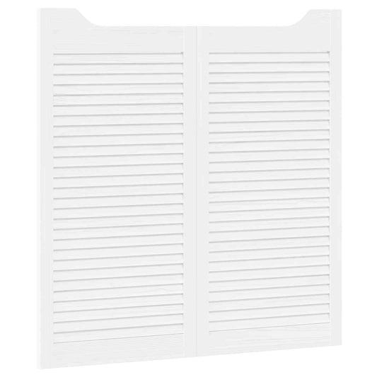 Kyvné Dveře 2 Pcs Bílá Masivní Borovicové Dřevo