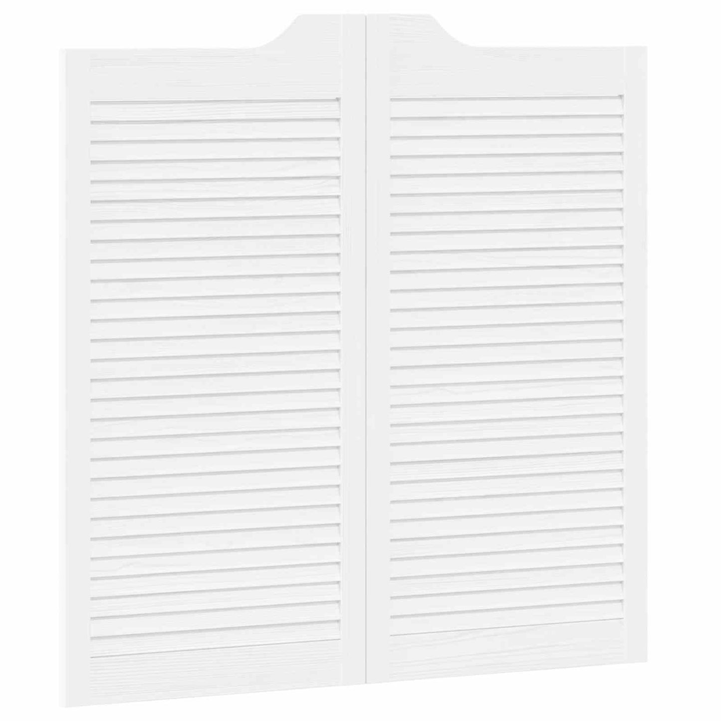 Kyvné Dveře 2 Pcs Bílá Masivní Borovicové Dřevo