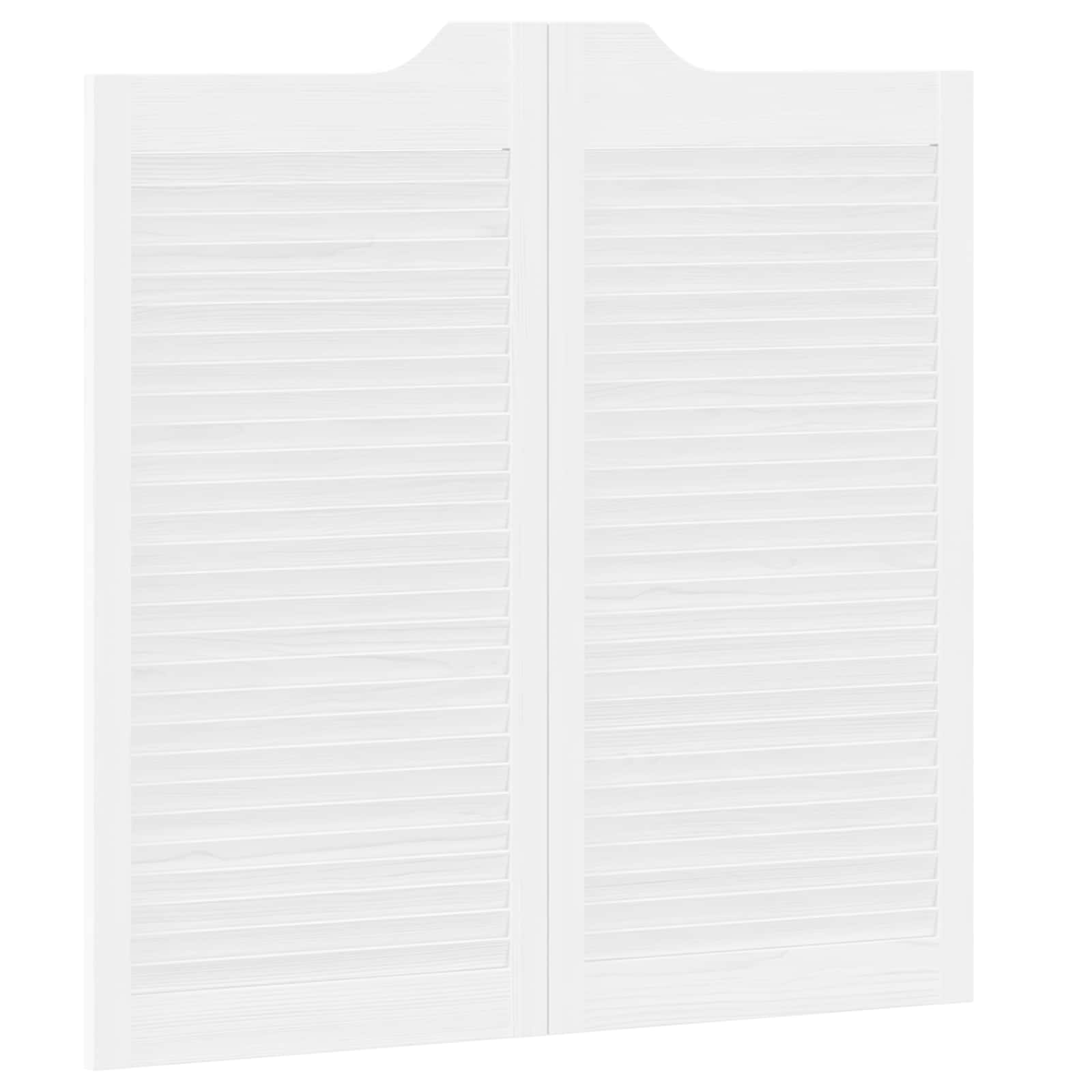 Kyvné Dveře 2 Pcs Bílá Masivní Borovicové Dřevo