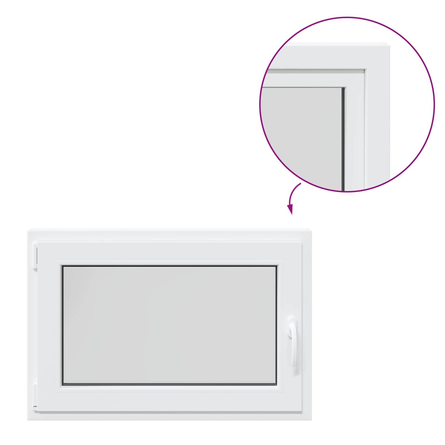 Okeno Do Suterénu Risor 90 X 70 Cm Pvc A Sklo Bílá