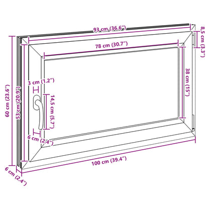 Okeno Do Suterénu Risor 100 X 60 Cm Pvc A Sklo Bílá