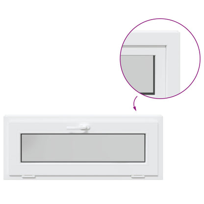 Okeno Do Suterénu Risor 100 X 40 Cm Pvc A Sklo Bílá