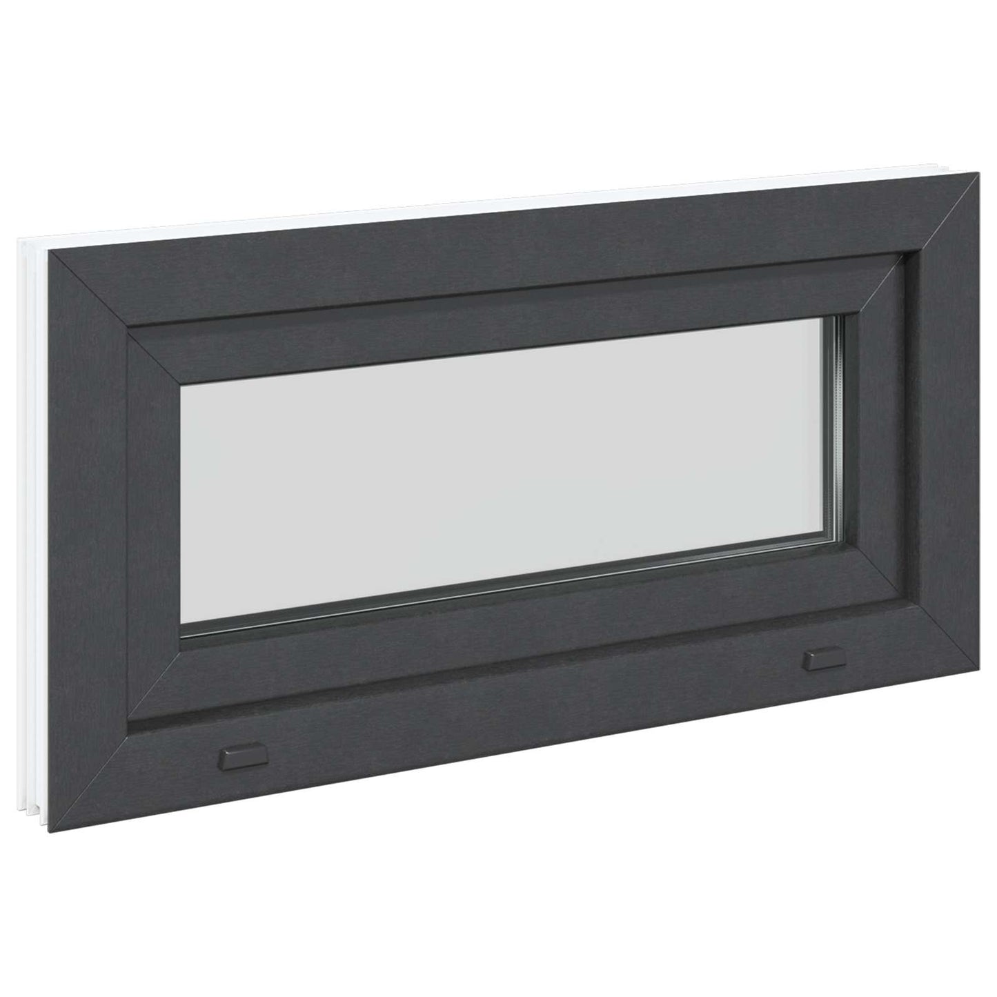 Okeno Do Suterénu Risor 80 X 40 Cm Pvc A Sklo Antracitová