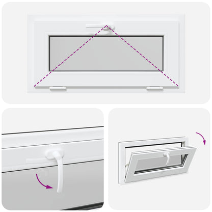 Okeno Do Suterénu Risor 80 X 40 Cm Pvc A Sklo Antracitová