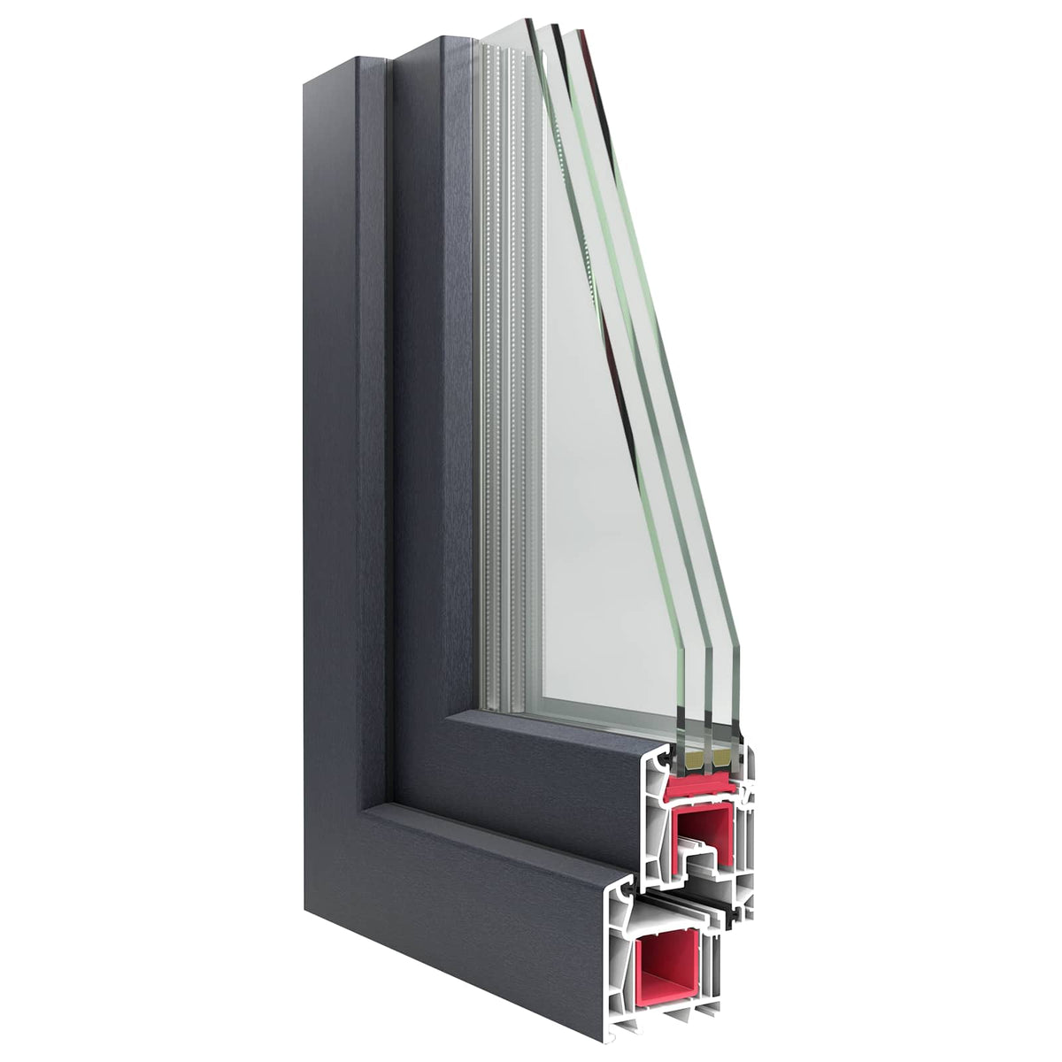 Okeno Do Suterénu Risor 80 X 40 Cm Pvc A Sklo Antracitová