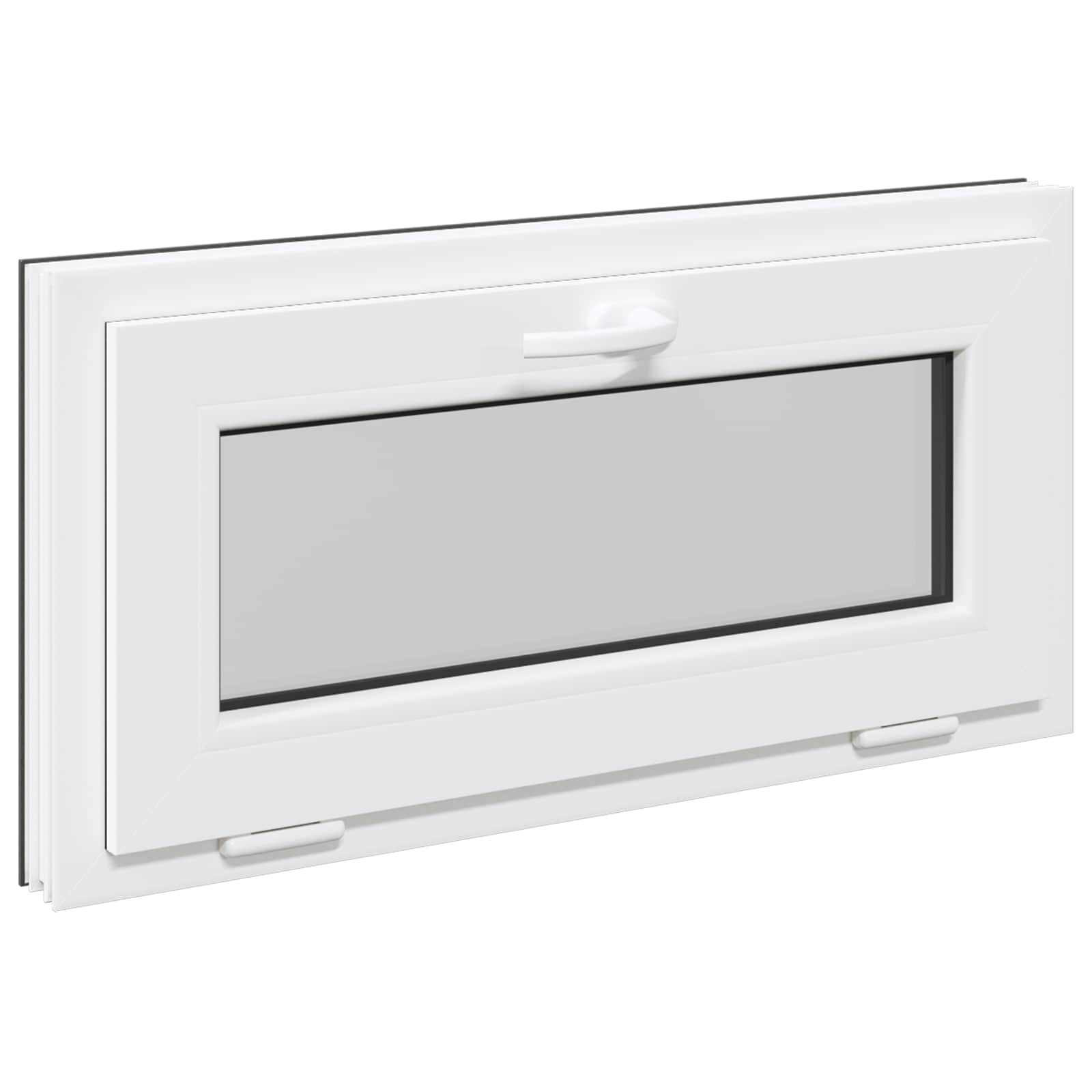Okeno Do Suterénu Risor 80 X 40 Cm Pvc A Sklo Antracitová