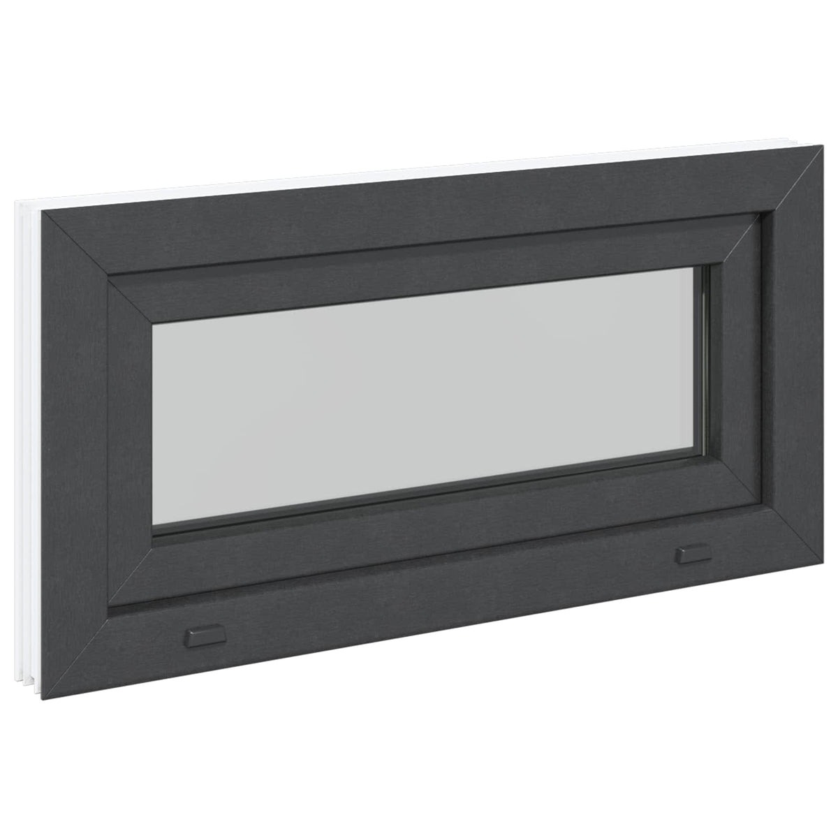 Okeno Do Suterénu Risor 80 X 40 Cm Pvc A Sklo Antracitová