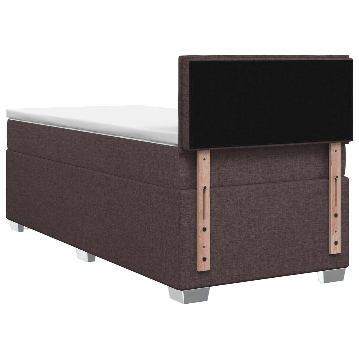 Postel Boxspring S Matrací Tmavě Hnědá 80 X 200 Cm Textil