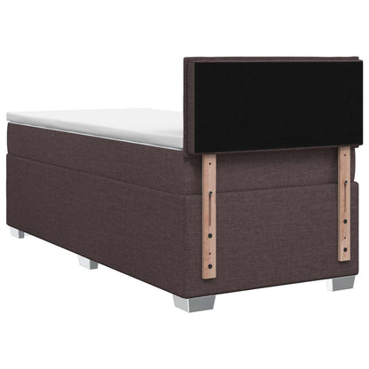 Postel Boxspring S Matrací Tmavě Hnědá 80 X 200 Cm Textil