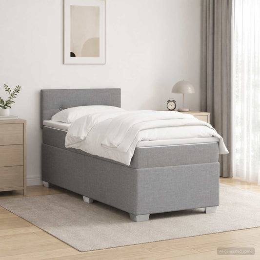 Postel Boxspring S Matrací S Čelo 90 X 190Cm Textil