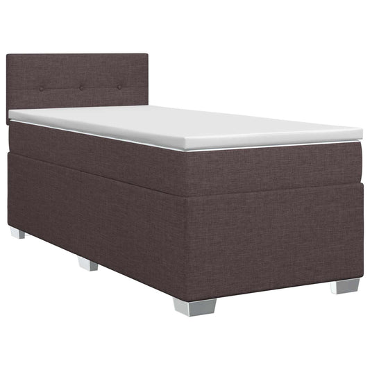 Postel Boxspring S Matrací Tmavě Hnědá 80 X 200 Cm Textil