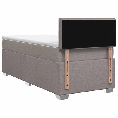 Postel Boxspring S Matrací S Čelo Taupe 80 X 200 Cm Textil