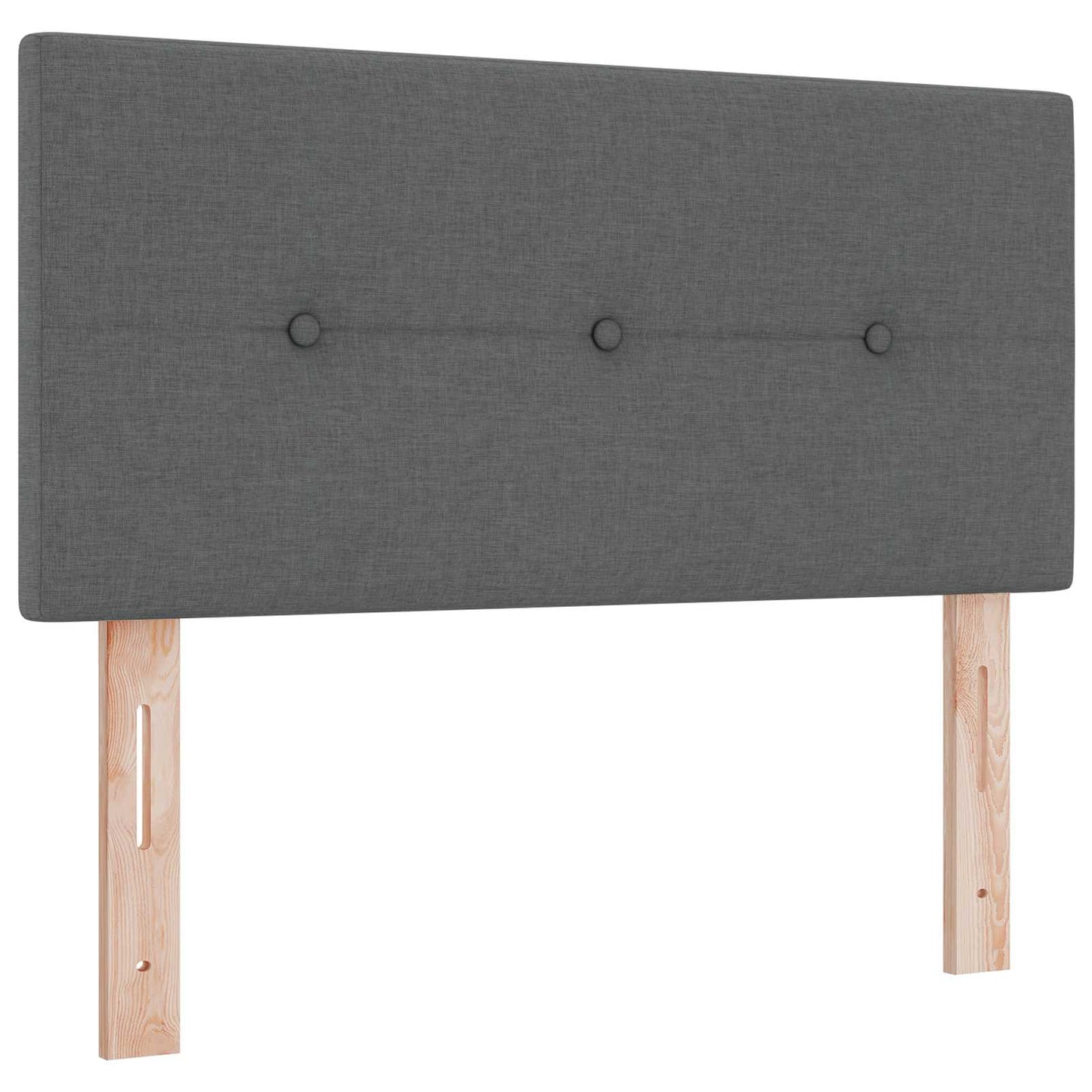 Postel Boxspring S Matrací S Čelo Tmavě Šedá 90 X 190 Cm Textil