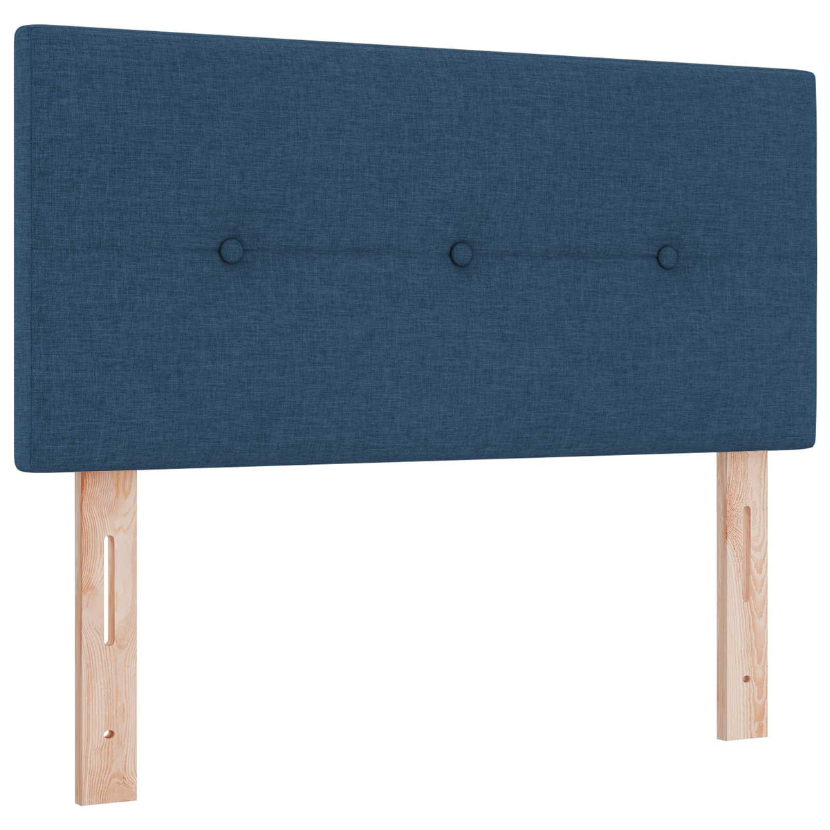 Postel Boxspring S Matrací S Čelo Modrá 90 X 190 Cm Textil