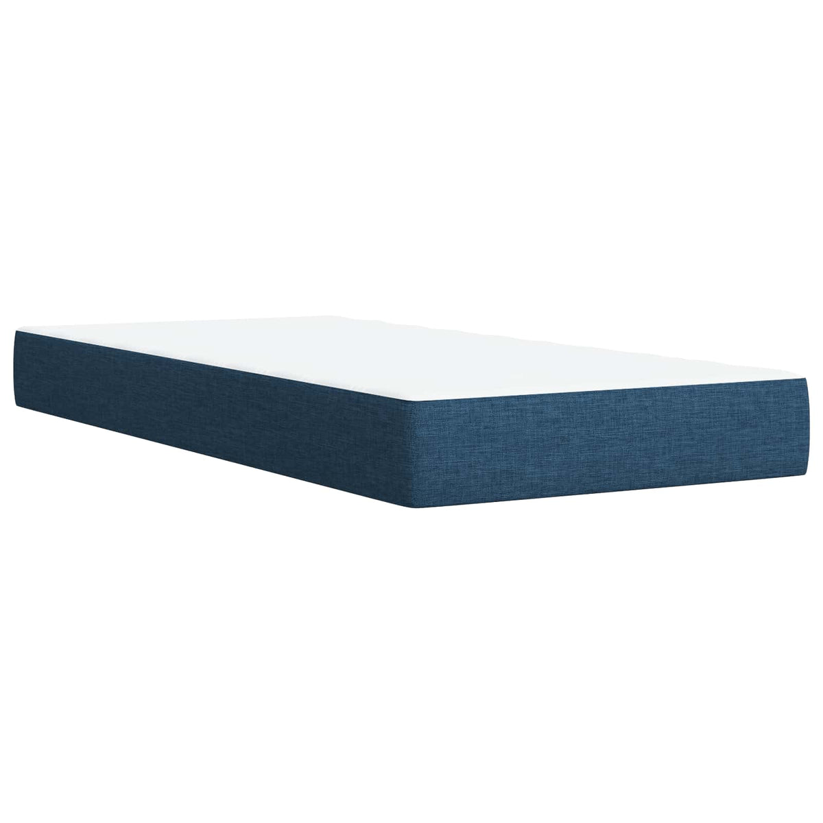 Postel Boxspring S Matrací S Čelo Modrá 90 X 190 Cm Textil