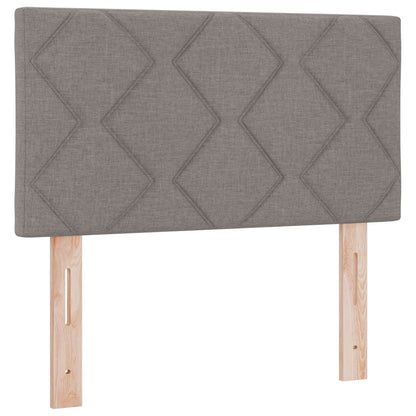 Postel Boxspring S Matrací S Čelo Taupe 90 X 190 Cm Textil