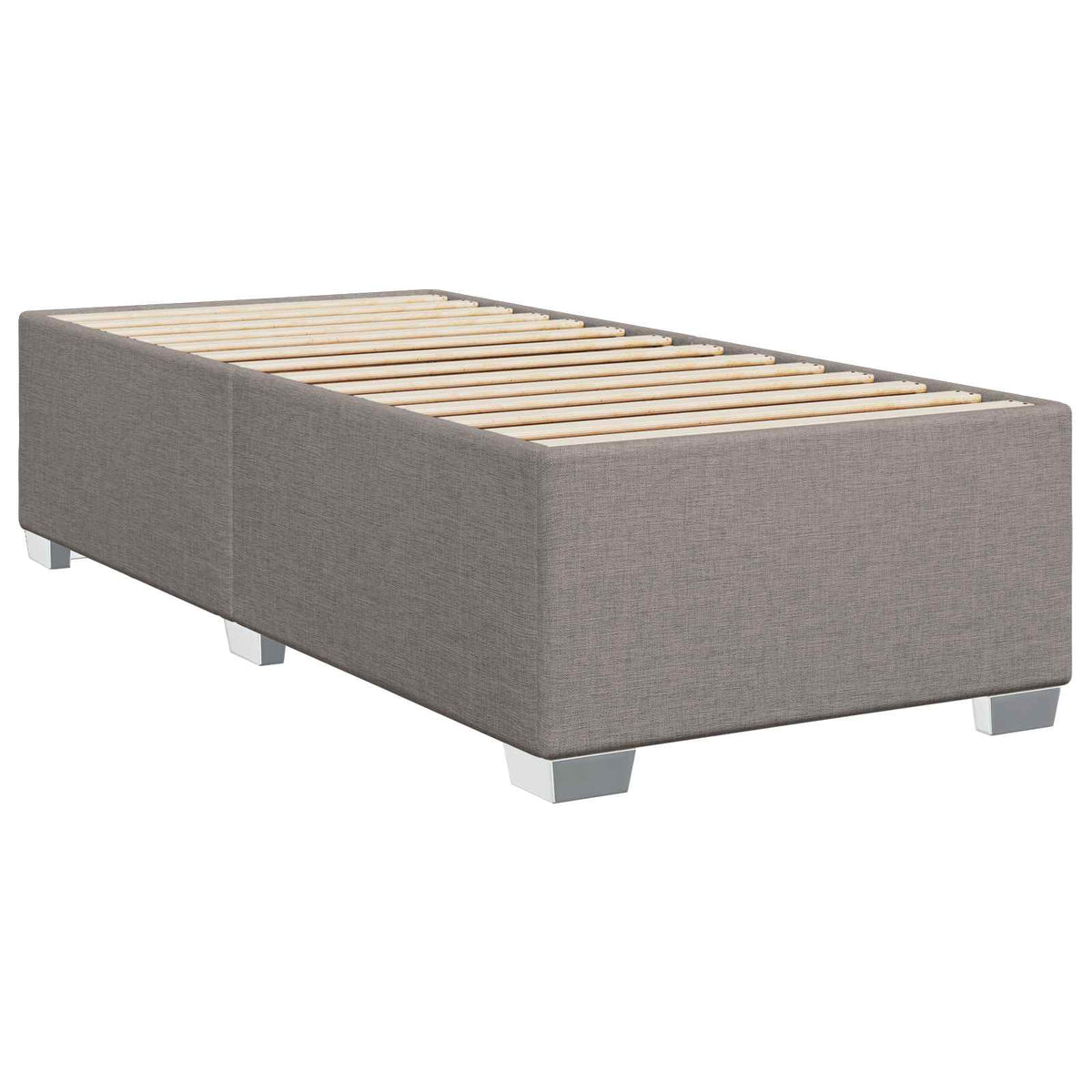 Postel Boxspring S Matrací S Čelo Taupe 90 X 190 Cm Textil