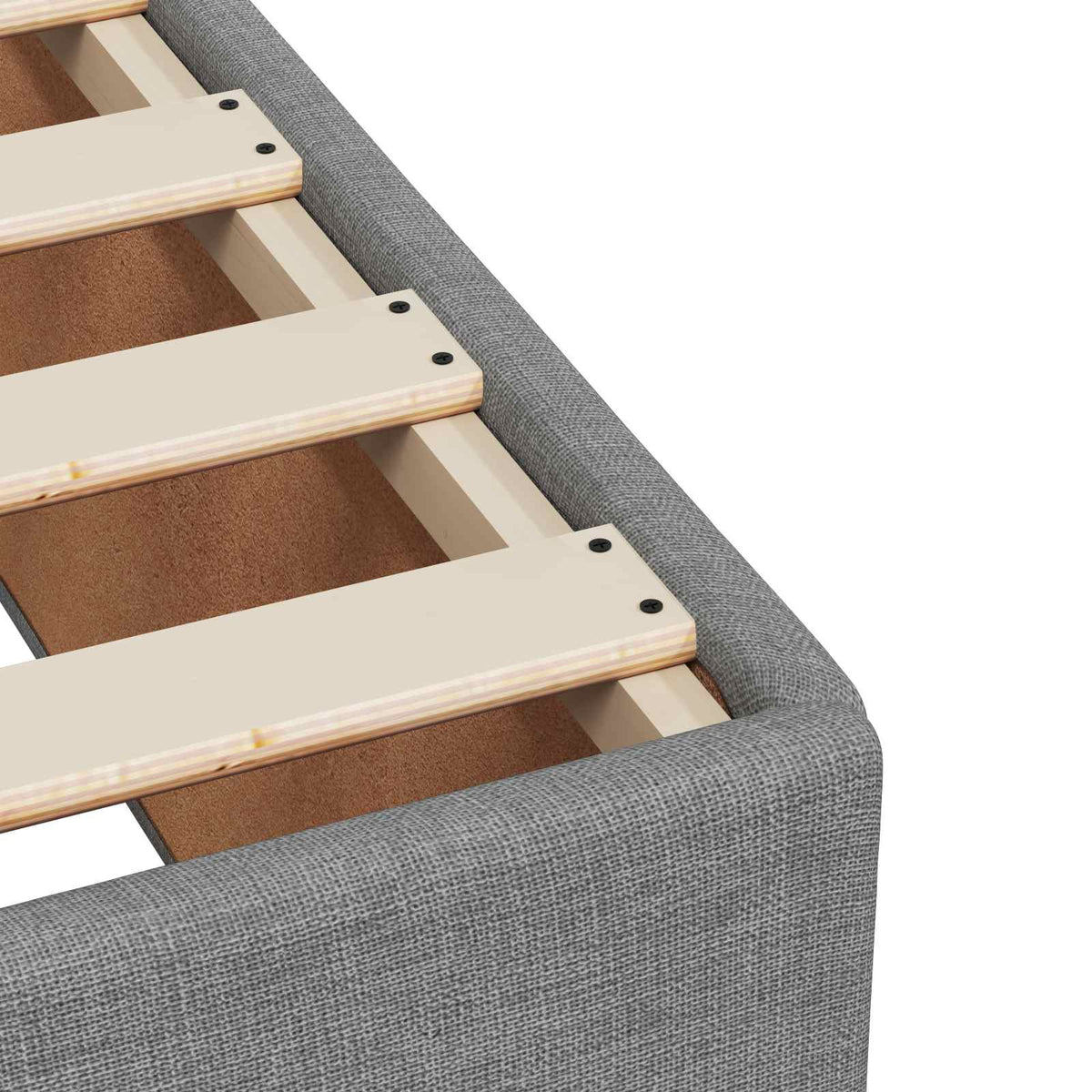 Postel Boxspring S Matrací Světle Šedá 90 X 200 Cm Textil