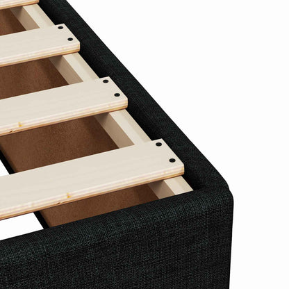 Postel Boxspring S Matrací S Čelo Černá 90 X 200 Cm Textil