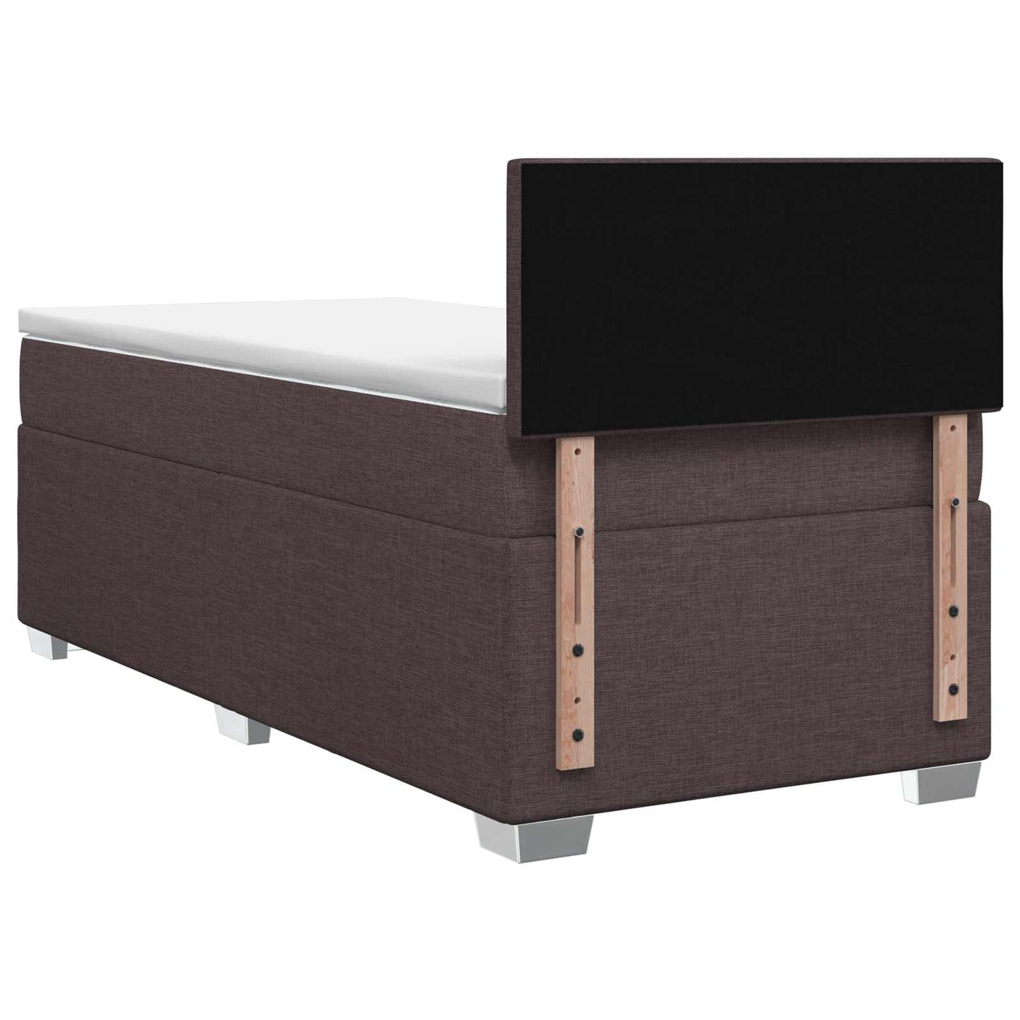 Postel Boxspring S Matrací Tmavě Hnědá 90 X 200 Cm Textil