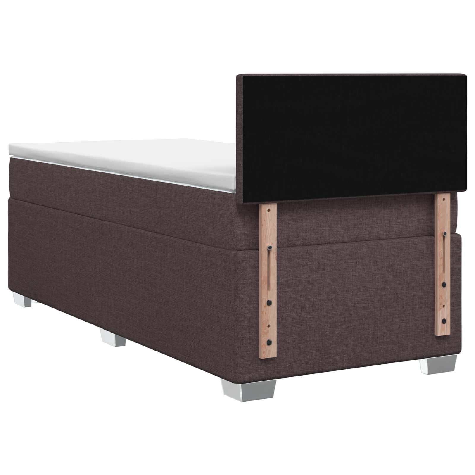 Postel Boxspring S Matrací Tmavě Hnědá 90 X 200 Cm Textil