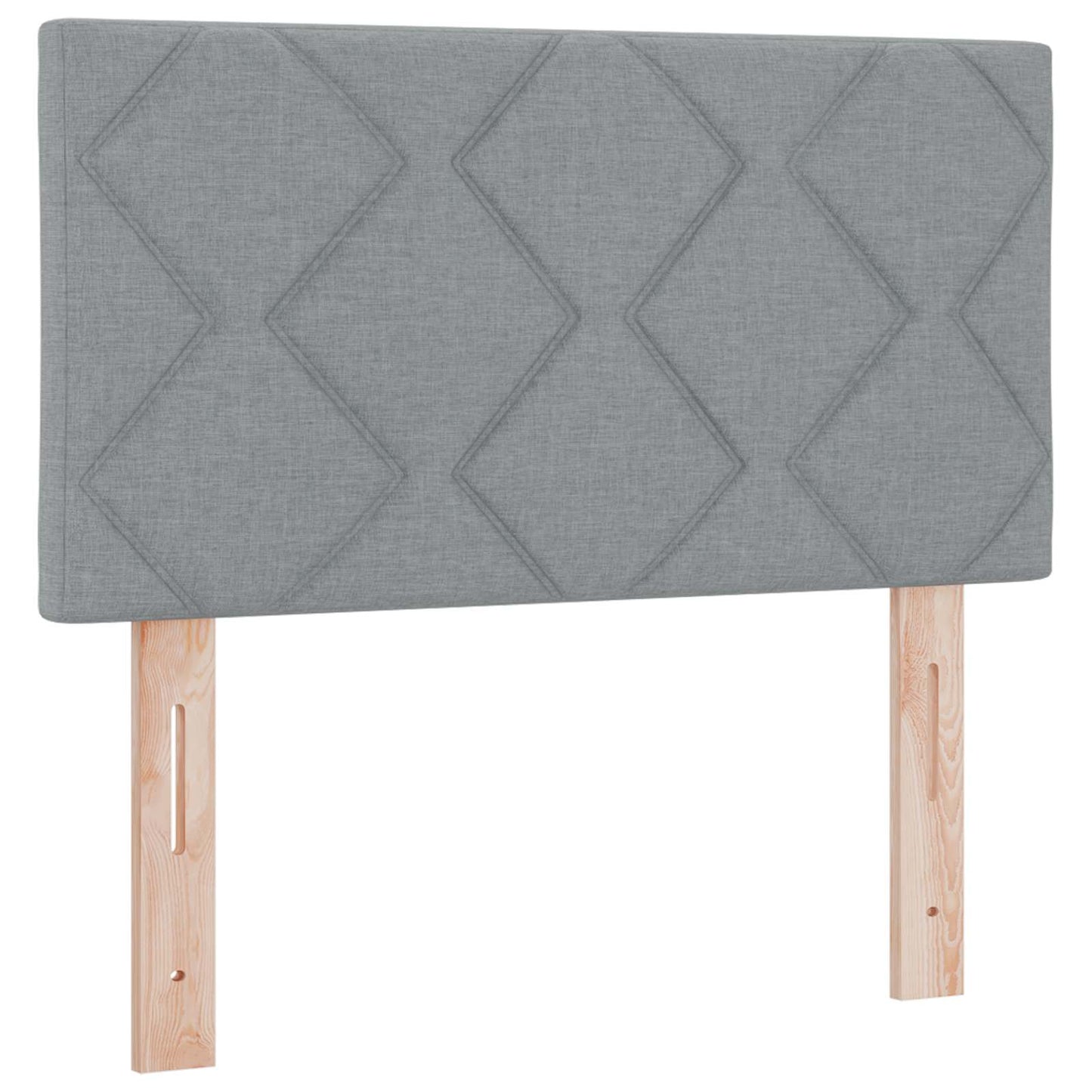 Postel Boxspring S Matrací Světle Šedá 90 X 200 Cm Textil